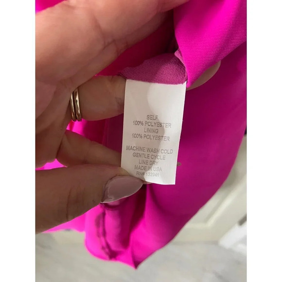 Amanda Uprichard Belle Dress Hot Pink-sz Small - Picture 10 of 14